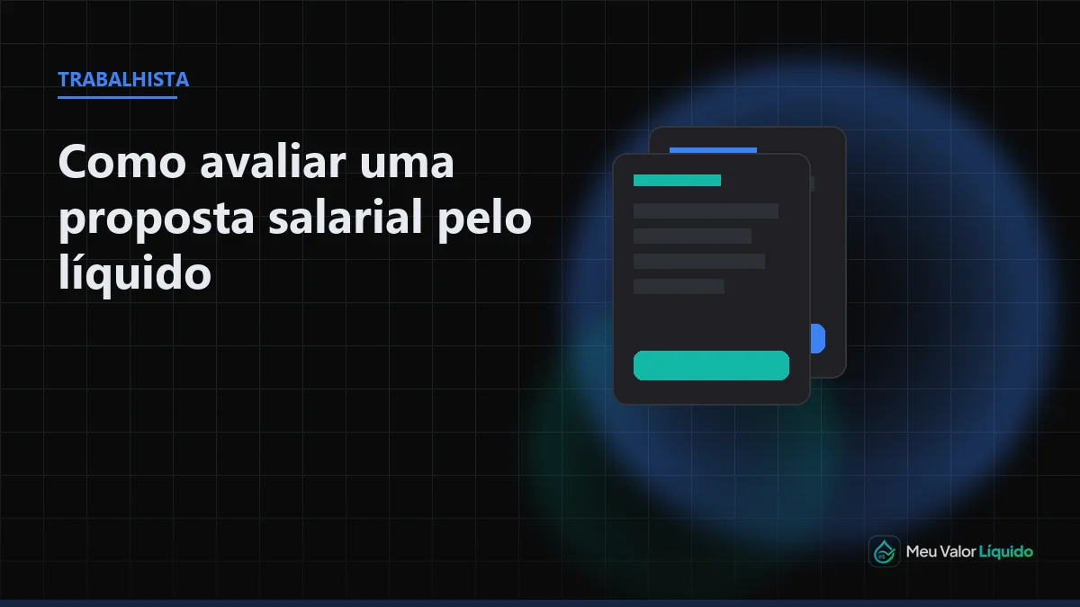 Ilustração editorial (Trabalhista): Aumento de salário: quanto sobra no líquido de verdade — Meu Valor Líquido